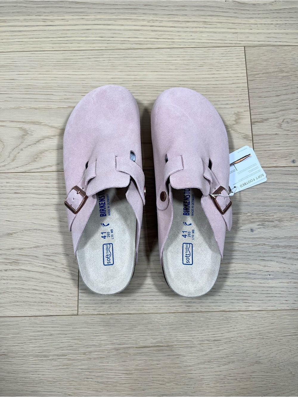 Birkenstock Boston BS Pink Suede Clogs Size 41, 42, 43 NWT - Picture 4 of 4